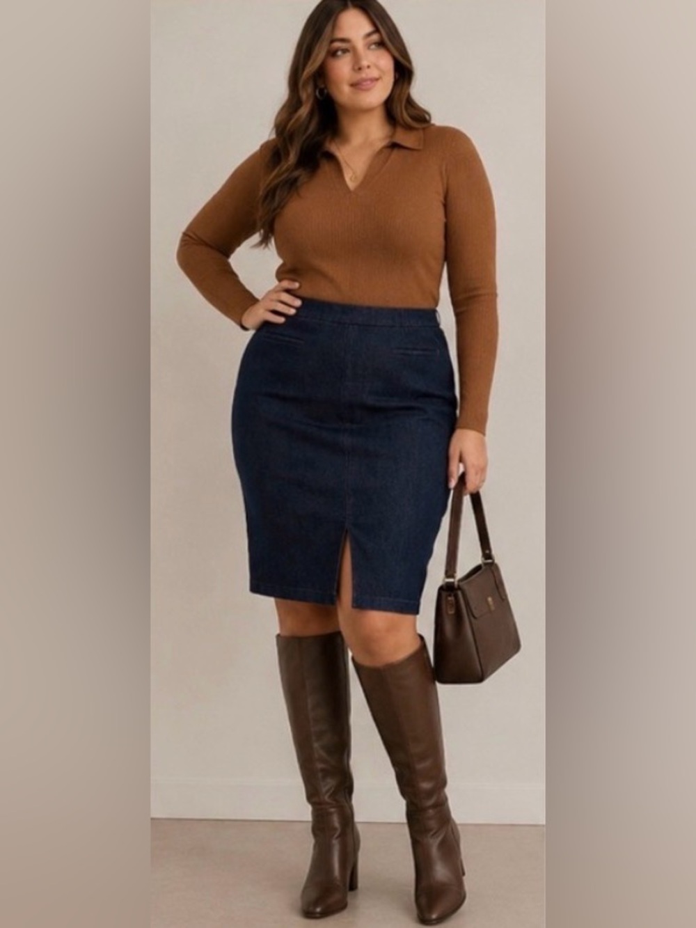 MEXX Metropolitan Denim Pencil Skirt Dark Blue Size 14